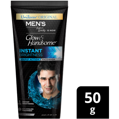 Glow And Handsome Rapid Action Instant Brightness Facewash 50 Gm image