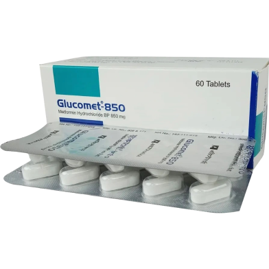 Glucomet 850 mg Tablet 10's Strip image