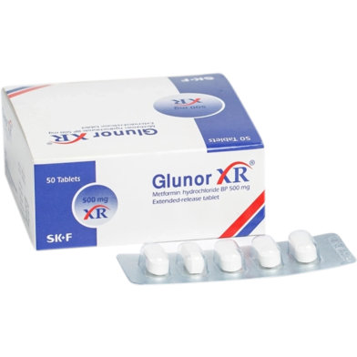 Glunor XR 500mg Tablet 5s Strip image