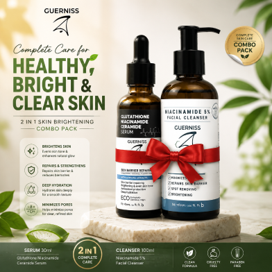 Glutathione Niacinamide Ceramide Serum 30ml Plus Niacinamide 5 Percent Facial Cleanser 100ml (Combo Pack) image