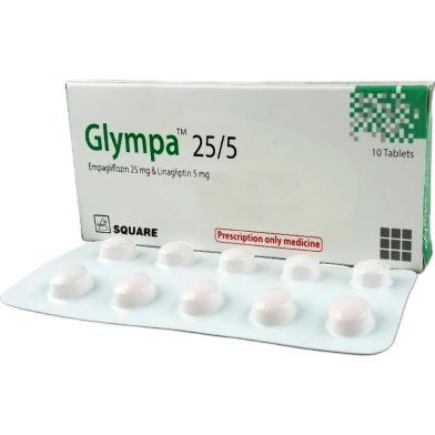 Glympa 25 Mg, 5 Mg Tablet 10'S Pack image