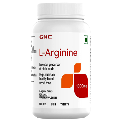 Gnc L-Arginine 1000 mg To Help Maintain Blood Vessel Tone - 90 Capsules image