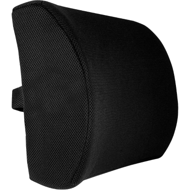 GoMechanic Memory Foam Lumbar Support for Back Pain Relief Compatible with Computer, Office Chairs and Cars, Ergonomic Designs Having Anti Sweat Mesh Cover on Lumbar Chair Support (Black) image