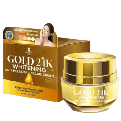 Gold 24K Whitening Anti-Melasma Facial Cream 15gm image