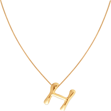 Gold Plated H Pendant Necklace image