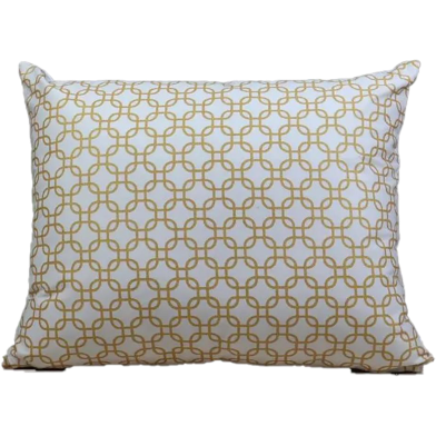 Gold Sparkle, Afsan Printed, Premium Cushion Cover, Gold And White 16x20 Inch image
