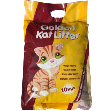 Golden Kat Cheapest Clumping Cat Litter Lemon Flavour 10kg image
