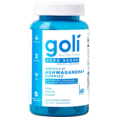 Goli Nutrition Ashwagandha Plus Gummies 60 Gummies Zero Sugar image