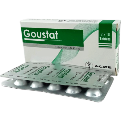 Goustat 40 mg Tablet 10's Strip image