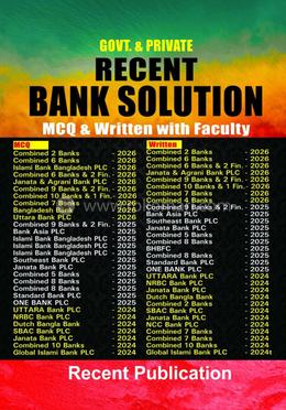 Govt. and Private Recent Bank Solution MCQ and Written