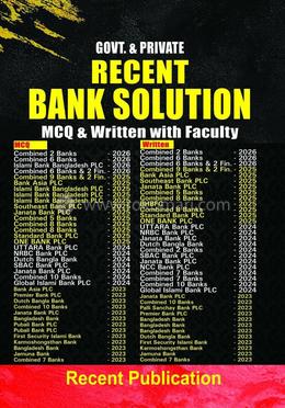 Govt. and Private Recent Bank Solution MCQ and Written