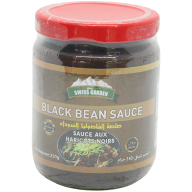 Green Swiss Garden Black Bean Sauce Glass Jar 230gm image
