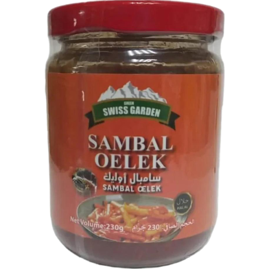 Green Swiss Garden Sambal Oelek Sauce Glass Jar 230gm image