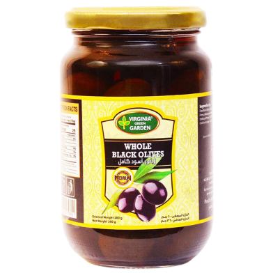 Green Swiss Garden Whole Black Olives 340gm image