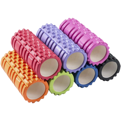 Grid Foam Roller Eco-Friendly Spikes Foam Roller Premium Eva Foam Light Weight And Travel-Friendly Foam Roller For Relieve Muscle Tightness, Soreness And Inflammation (Any Colour) image