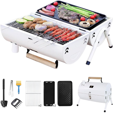 Grill Barbecue Grill Camping Grilling Meat Holder Rack Cooking Table image