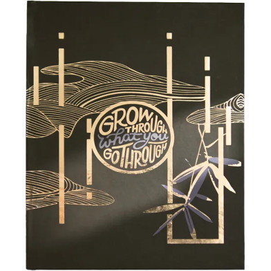 Grow Through What you go through Gold Foiled Notebook image