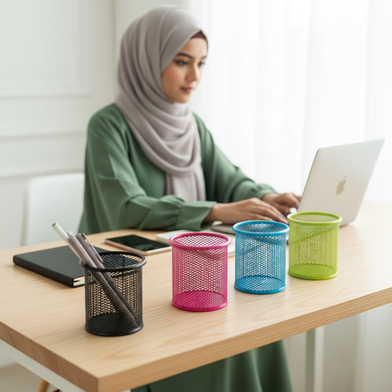 GuangBo Metal Mesh Pen Holder for Office Desk Stationery Slide 2