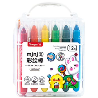 Guangbo H02400 12 Colors Silky Crayon image
