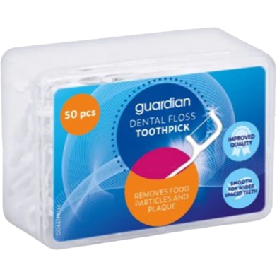 Guardian Dental Floss Toothpick Flat Thread 50 Pcs Box image