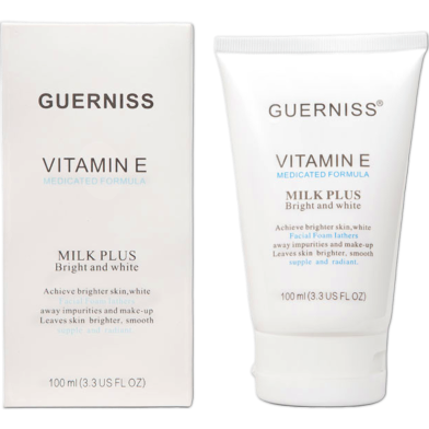 Guerniss Vitamin E Milk Plus Bright and White Face Wash 100ml image