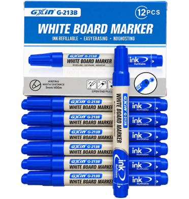 Gxin G 213b Classic White Board Marker Pen 12 Pcs Combo Pack image
