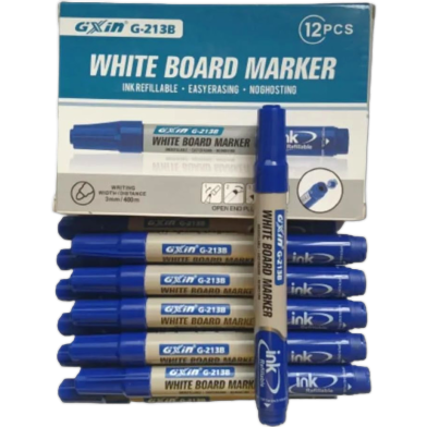 Gxin G 213b Classic White Board Marker Pen 12 Pcs Combo Pack image
