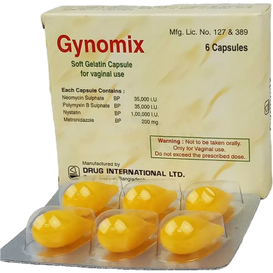 Gynomix Vaginal 6's Strip Suppository image