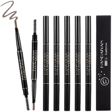 HANDAIYAN Eyebrow Tattoo Pencil Brush Double Ended Microblading Lasting Fine Sketch Tint Liquid Eyebrow Pen image