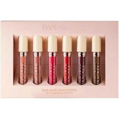 HANDAIYAN Rose Matte Liquid Lipstick Set 6 Pcs image