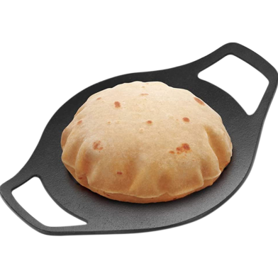 HAWKINS FUTURA 24 CM CAST IRON TAVA, CAST IRON TAWA FOR ROTI, CAST IRON COOKWARE FOR KITCHEN, BLACK image