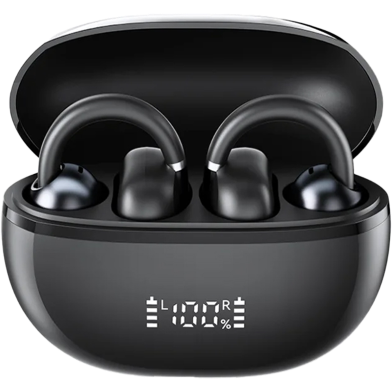 HAYLOU AirFree Ear Clip Earphones Bluetooth 5.4 AI Noise Reduction Wireless Earbuds - Black image