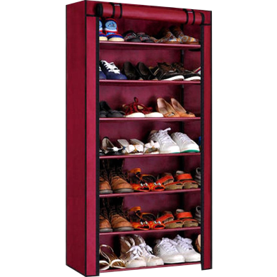 HCX 7-Layer Shoe Rack and Portable Wardrobe (Multicolor) image