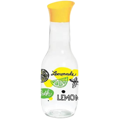 HEREVIN 1 ltr Decorated Water Bottle Yellow image