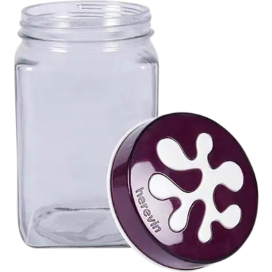 HEREVIN Container Square Purple Color 1.5 Ltr image