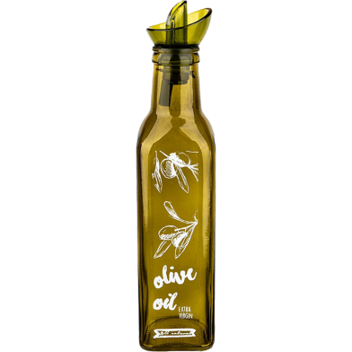 HEREVIN Square Oil and Vinegar Bottle-Green-Olive Oil 1000 Cc image