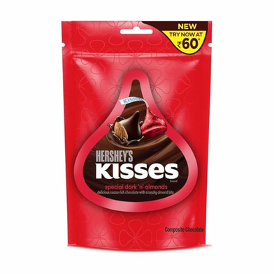 HERSHEY'S Kisses Special Dark 'N' Almonds Melt-In-Mouth Chocolates 33.6g image