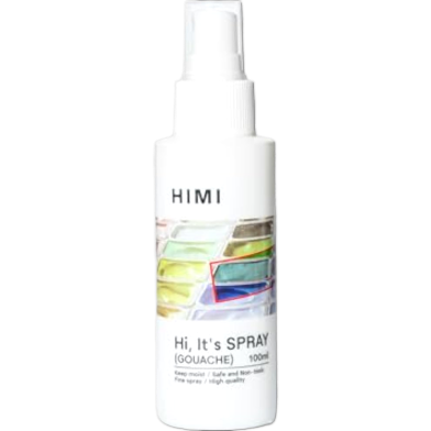 HIMI Gouache Wetting Spray 100ml (3.38oz) – Moisturizing Palette Spray, Reactivates Dry Paint, Professional Art Supply for Artists and Hobbyists image