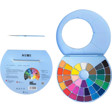 HIMI MIYA 24 Colors Solid Watercolor Water Art Set Water Color Paint-Any Color image
