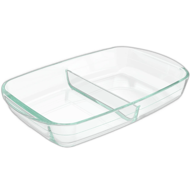 HI GLASS Bake Dish Rect. 2.2 Ltr. With Divider image