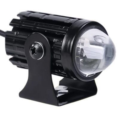 HJG 2 Piece Mini Fog Light 2 Color With Setup Clamps And Bolts Black image