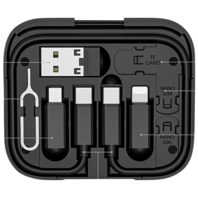 HOCO U114 Multifunctional 3A Phone Cable Storage Suit image