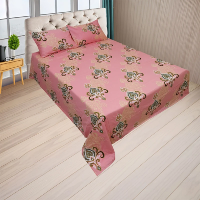 HOMETEX Pink Alpona Bed Sheet - VIPK1081 image