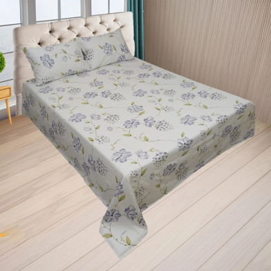 HOMETEX Primrose Blue Bed Sheet - VIPK1085 image