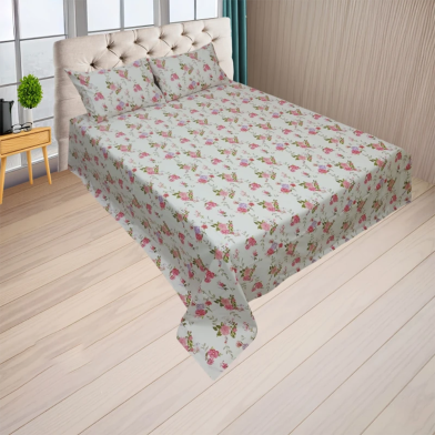 HOMETEX Tiny Red Rose Bed Sheet - STNF1026 image