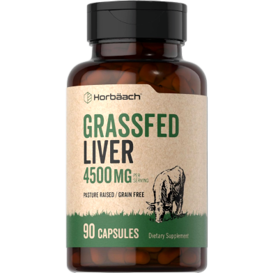 HORBAACH Grass Fed Beef Liver 4500 mg 90 Capsules image