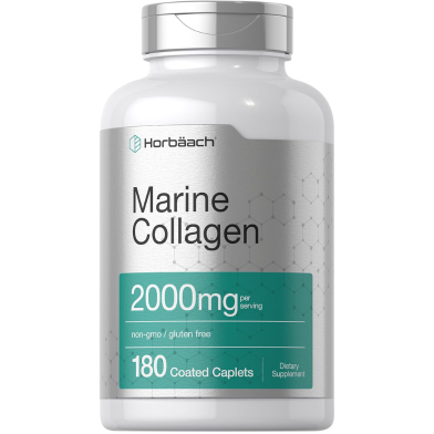 HORBAACH Marine Collagen Peptides 2000 mg 180 Coated Capsules image