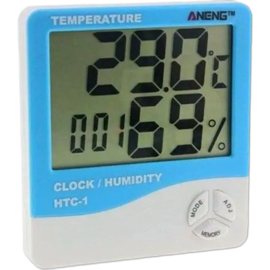 HTC-1 Digital Thermometer Hygrometer White Blue image