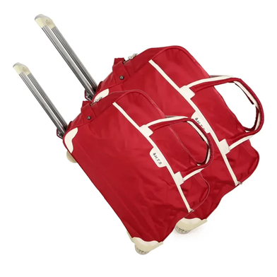HTS 20 And 24 inch Rolling Duffel Travel Trolley Bag (Red) image