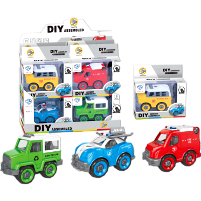 Toybliss Huanledi DIY Traffic Assembled Car (858-33), Ages 3 Plus image